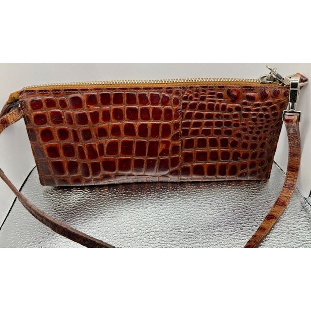Prune Brown Clutch Purse Bovine Leather Full Grain - Picture 3 of 13